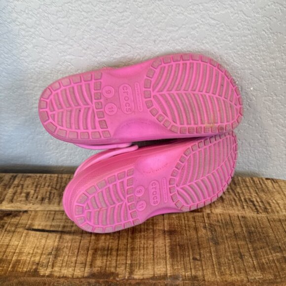 Crocs Classic Clops Unisex Pink Comfortable Slip On Sandals Size 11 Women/Men 9 - Picture 8 of 10